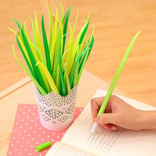 2Pcs 0.38mm Garden Grow Grass Gel Pen Stationery Creative Gift School Supply 