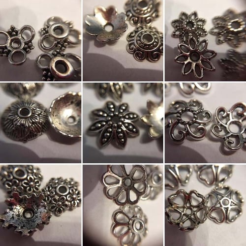 Mixed Tibet Silver Beads Caps Spacer For Jewelry Making new about 150pcs 45g 