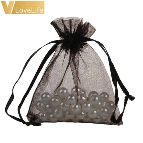 50PCS  Sheer Organza Wedding Xmas Party Favor Gift Candy Bags Jewellery Pouches 