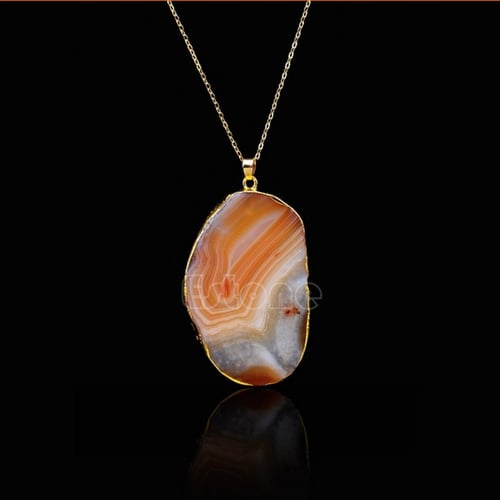 Gemstones Natural Crystal Quartz Healing Point Chakra Stone Pendant Necklace HOT 