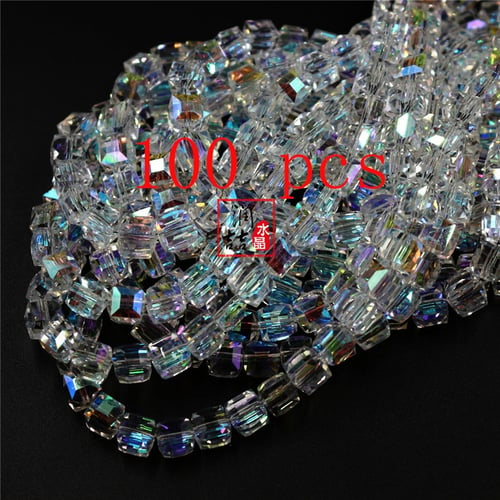 6 Mm Cube Swarovski Crystal Beads