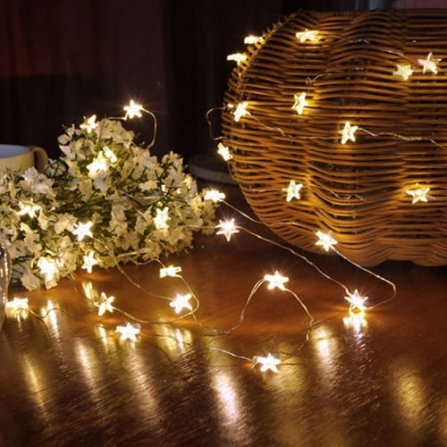30/40 LED String Lights Star Battery Operated Waterproof Party Christmas Decor 