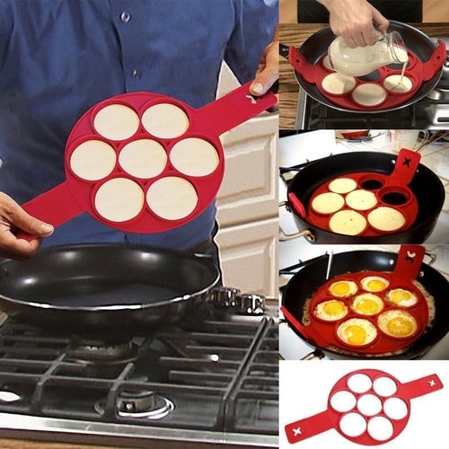 Nonstick Pancake Cooking Tool Egg Ring Maker Cheese Egg Cooker Pan Flip Mold HOT 