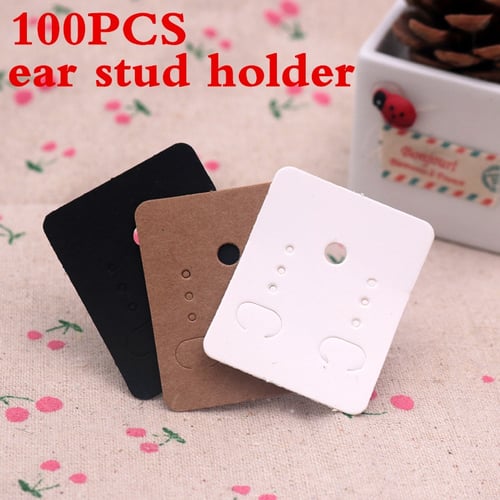 100Pcs Jewelry Earring Ear Studs Hanging Display Holder Hang Cards Organizer 