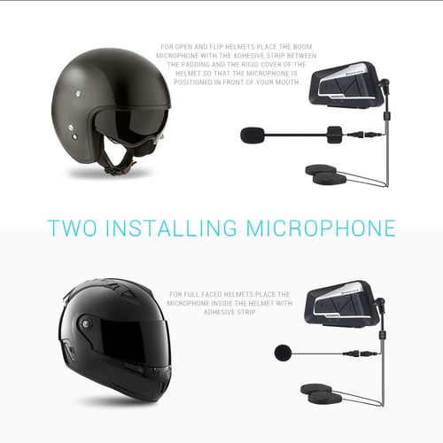 HEROBIKER 1200M Bluetooth Intercom Motorcycle Helmet Interphone Headset Waterpro