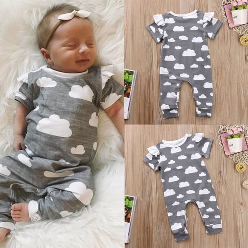 Newborn Infant Baby Boy Girls Romper Bodysuit Jumpsuit Playsuit Clothes Outfits 