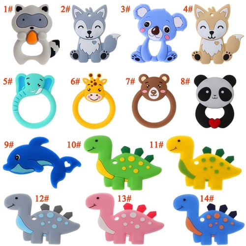 Toddler Teether Chew Toy Safety Nano-silver Silicone Pendant Grind Baby Teeth 