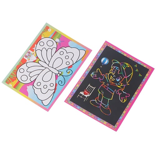 Magic Rainbow Scratch Art Painting Book Scratch Paper Art Educational Kids Toys 