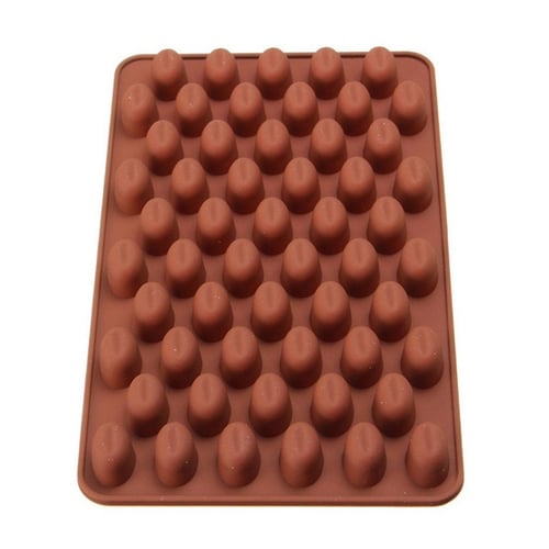 55 Mini Coffee Bean Silicone Mould Cake Chocolate Jelly Candy Soap Baking Mold