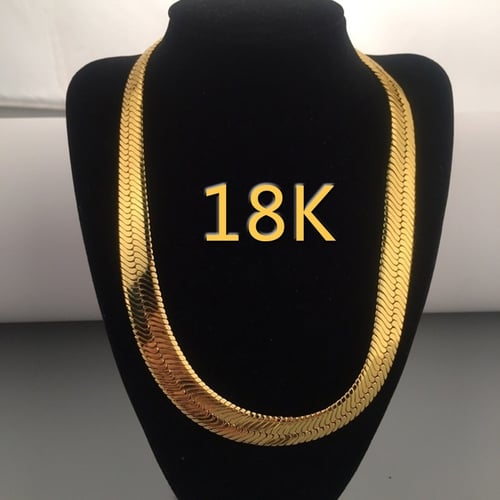 U7 Stainless Steel Herringbone Snake Chain Necklace Bracelet Jewelry Set for Men 