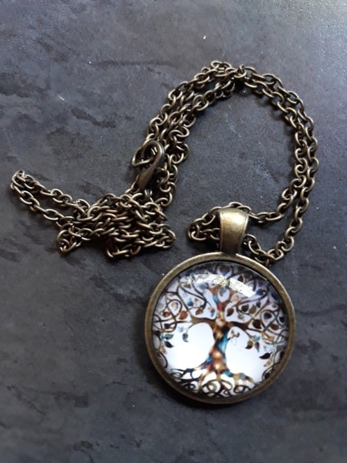 Bird Watcher Tibet silver Glass dome Necklace chain Pendant Wholesale 