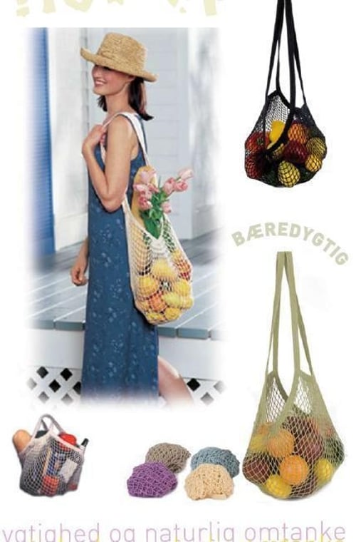 String Shopping Grocery Bag Cotton Tote Mesh Net Woven Mesh Bag Reusable Shopper 