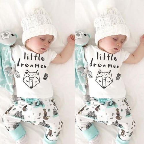 Newborn Toddler Kids Baby Boy Clothes Batman T-shirt Tops Pants 2pcs Outfits Set 