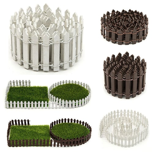 Fit For Succulents Mini Small Fence Fairy Garden Kit Miniature Wood Fence 