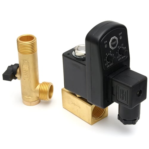 NEW 110V AC 1/2'' Automatic Electronic Timed Air Compressor Tank  DRAIN VALVE 