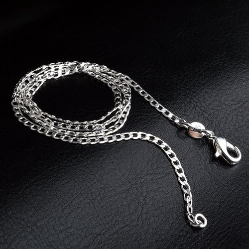 Wholesale 1/5pcs Women Men Silver Box Chain Necklace Jewelry Gift Size 16-30inch 