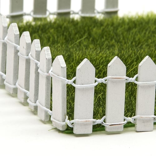 DIY Fairy Garden Kit Wood Fence Accessories Decor Miniature Terrarium Doll House 