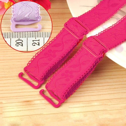 9 Pair Adjustable Bra Strap Replacement Embroidery Shoulder Belt Bra Accessories Width 1.5cm or 1.8cm Genmoral 6 Pair 