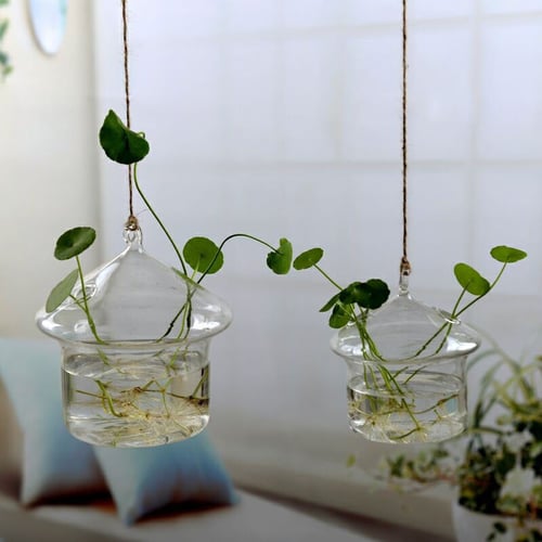 Transparent Glass Home Decoration Furnishing Angel Shape Flower Plant Vase GL 