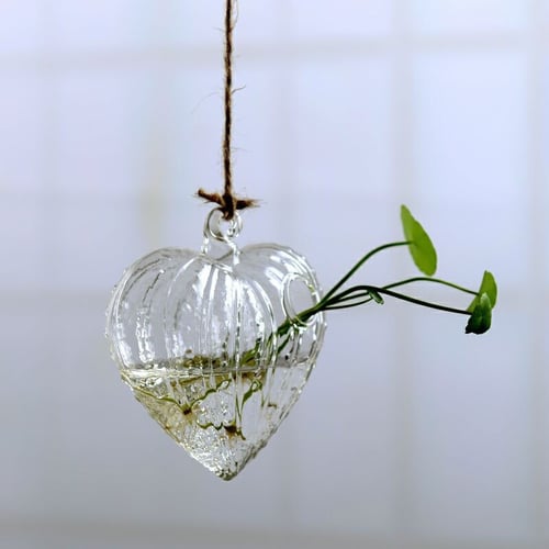 Clear Glass Flower Plant Stand/Hanging Vase Ball Terrarium Container Home Decors