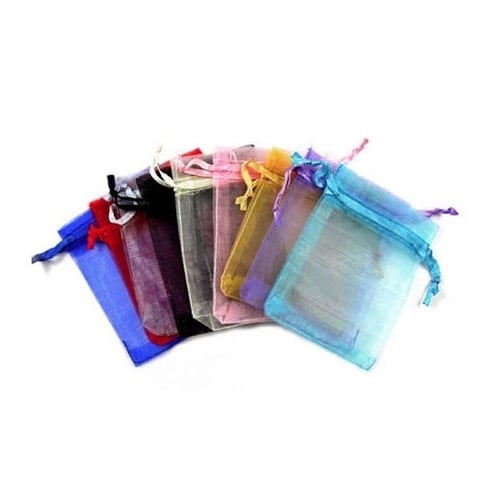 20 Pcs Colorful Organza Jewelry Candy Gift Pouch Bags Wedding Party Favors 7x9cm 
