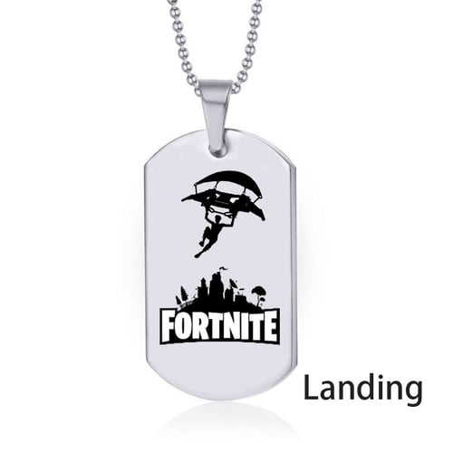 BRAND NEW FORTNITE DOG TAG NECKLACE BATTLE ROYAL CHAIN 