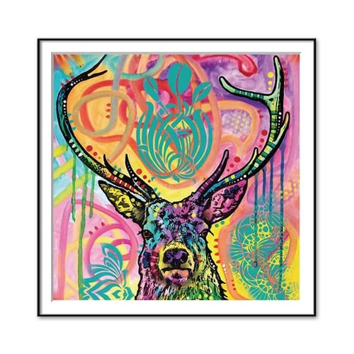 5pcs Unframed Deer Art Painting Print Cotton Picture Office Home Wall Decor Gift