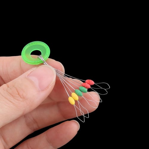 100pcs Fishing Stoppers Bobber Rubber Silicone Space Bean Fishing tac HK PLF 