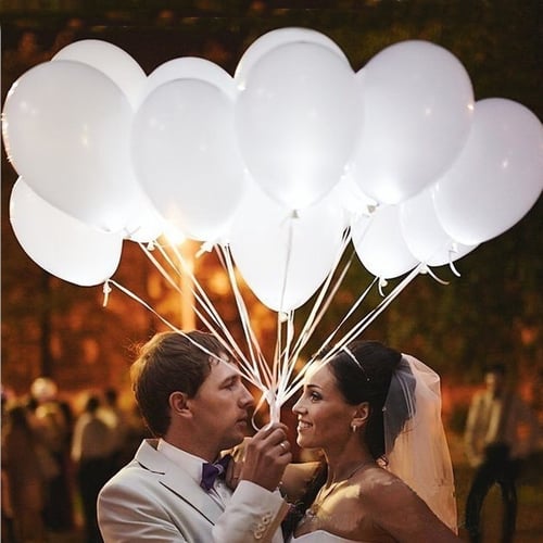 10Pcs LED Light Balloon Lamp Paper Lantern Waterproof Wedding Party Floral Decor 