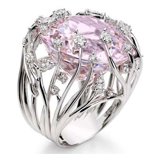 Exquisite 925 silver Wedding Sapphire Ruby Emerald Gemstone Jewelry Ring Sz 6-10 