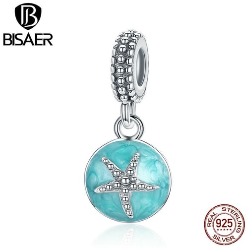 Bisaer Authentic 925 Silver CZ Angel Accessories Charms Beads Jewelry For Women
