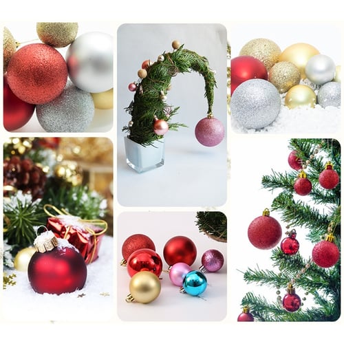 New 40/60/80mm Christmas Xmas Tree Ball Bauble Hanging Party Ornament Decoration 