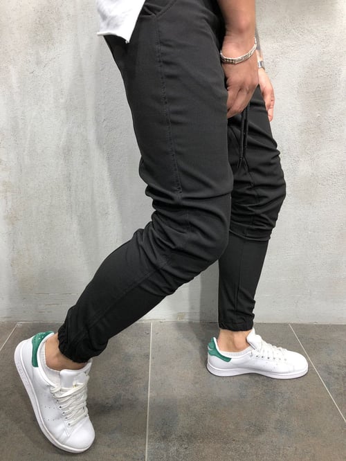 Mens Gym Slim Fit Trousers Tracksuit Bottoms Skinny Joggers Sweat Track Pants US 