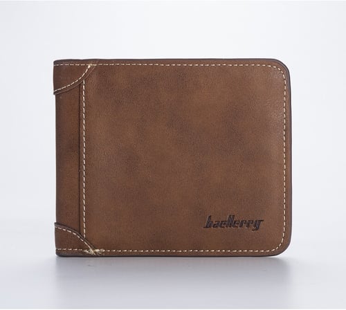 Men's Leather Wallet Bifold ID Card Holder Checkbook Billfold