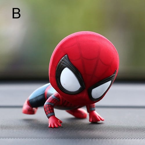 Car Dashboard Head Shake Cartoon Figure Spider Man Interior Decor Auto Magnet 