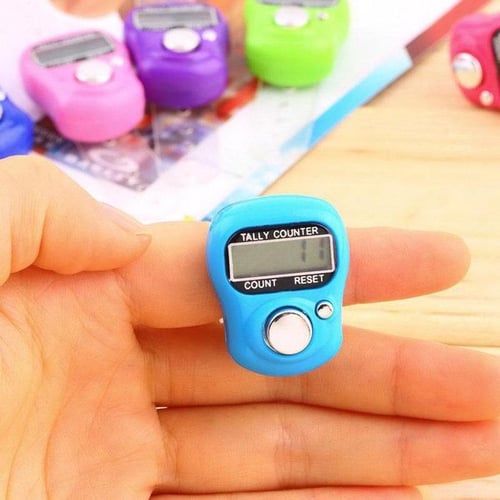Mini Digital Finger Counter Clicker Counter Electronic Hand Tally Counting Ring 5 pcs Random Color Useful and Fashion