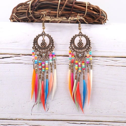 Rainbow Jewelry Rainbow Bead Earrings Rainbow Drop Earrings Rainbow Gift Rainbow Earrings Dangle