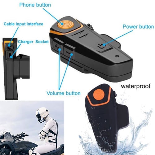 2X BT-S2 3 Riders Intercom Communication Bluetooth Motorcycle Headset Interphone 