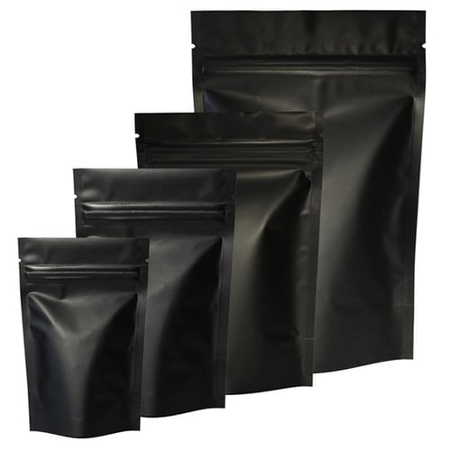 100pcs Matte Black Heat Selfseal Bags Resealable Zip Lock Packaging Bags N GATA 
