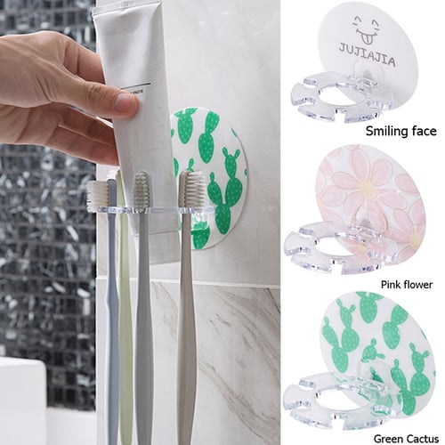 1PC Plastic Toothbrush Holder Toothpaste Storage Rack Shaver Tooth Brush Dispens 