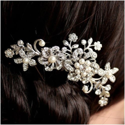 Wedding  Accessories  Hair Combs Bridal Clips Rhinestone Tiara  Pearl Hair Pin 