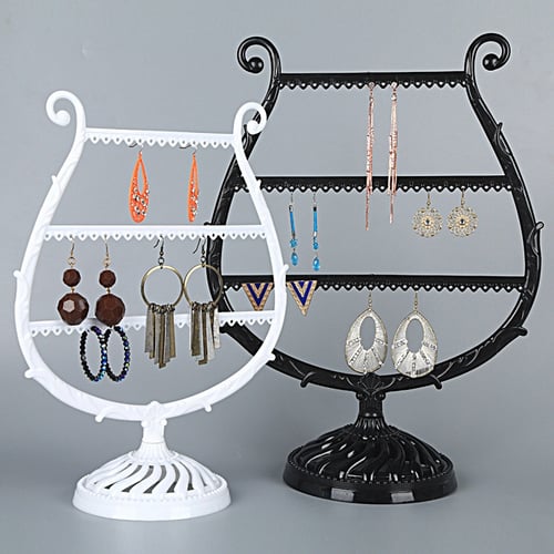 3Pcs Jewelry Stand Display Organizer Necklace Ring Earring Holder Show Rack 