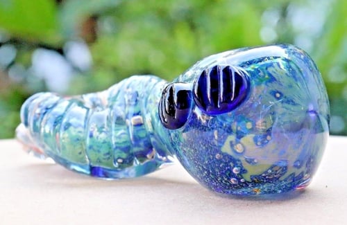5” Collectible TOBACCO Smoking swirling Pipe Herb bowl Glass Hand Pipes