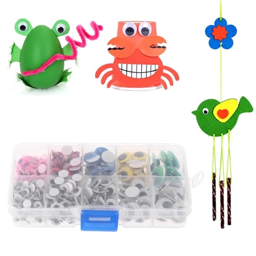 New 520PCS 6-20mm Wiggly Wobbly Googly Eyes Self-adhesive Scrapbooking Crafts 