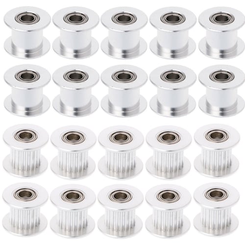 10X GT2 20 Tooth Aluminium Timing Pulley Bore 5mm For Width 10mm Belt 3D Printer 