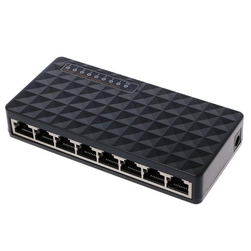 10/100Mbps Ethernet 8-Port Network Switch HUB Desktop Fast LAN Switcher Adapter 