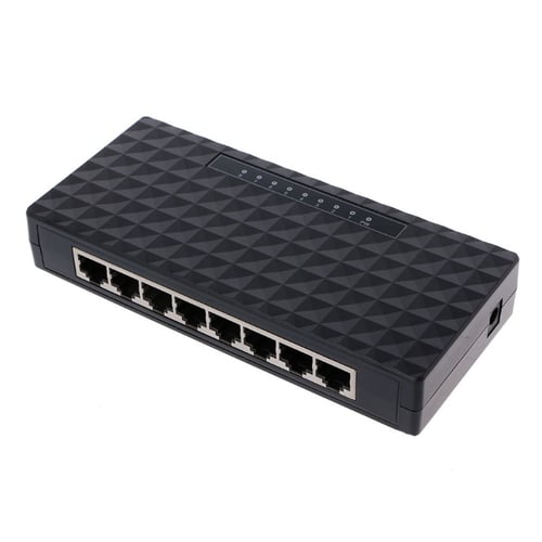 8-Port 10/100/1000Mbps Gigabit LAN Ethernet Network Switch HUB Desktop Adapter 