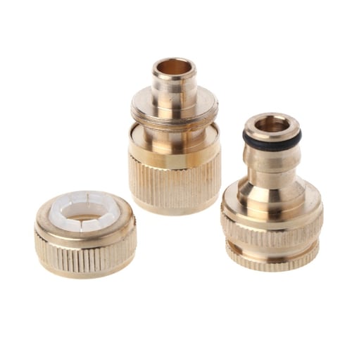 1/2" JHreaded Brass Tap Adaptor Garden Water Hose Quick Pipe Connector FittingCL 