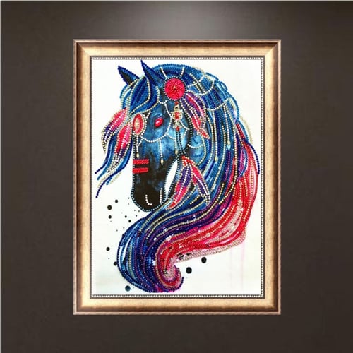 5D DIY Special Shaped Diamond Painting Horse Cross Stitch Mosaic Craft Kits 