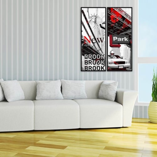 Unframed Modern Art 2pcs Oil Painting Print Canvas Picture Home Wall Room Decor 